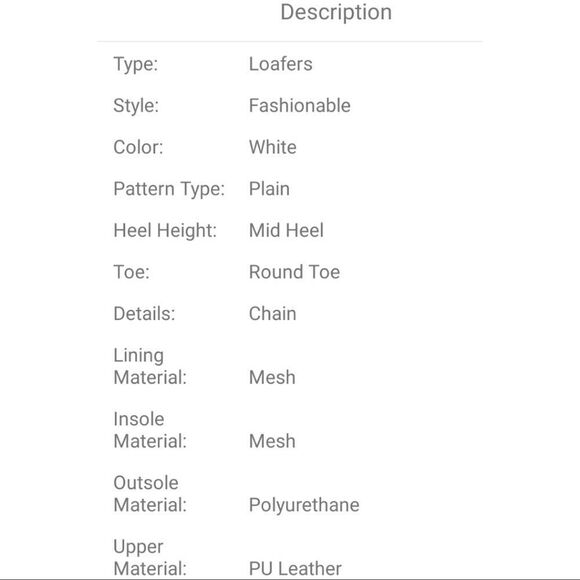 Women's Lug Sole Loafers in White NWOT Size 39 or 8.5 With Buckle - Picture 6 of 13